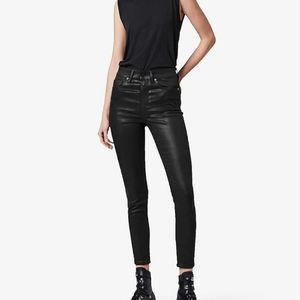 AllSaints Cropped Coated Dax Jeans